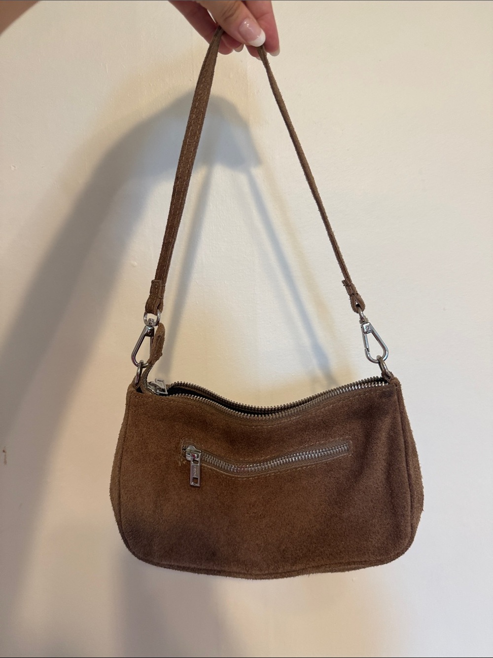 Brandy Melville Brown Suede Shoulder Bag
